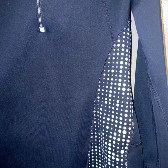 Athleta Women's Running Wild Navy Blue Half Zip Scuba Hoodie 2.0 Size XS - Picture 5 of 7